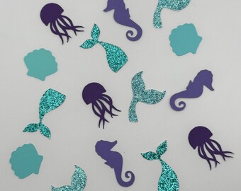 Mermaid Confetti | Under the Sea Party Decorations | Mermaid Birthday Baby Shower Table Scatter
