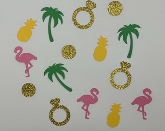 Ready to Flamingle- Tropical Engagement- Bachelorette Confetti- Hawaiian Luau