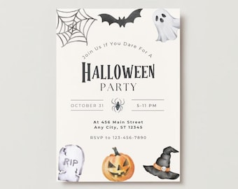 Halloween Party Invitation Digital