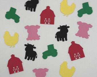Farm Confetti | Barnyard Party Decorations | Farm Animal Birthday Baby Shower Table Scatter