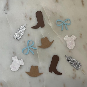 Coriandoli per baby shower da cowboy e baby show da cowgirl