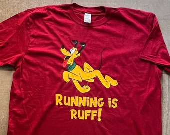 Disney inspired Pluto Mickey Mouse's Dog on a T shirt or Bella tank top Run Disney Shirts Running Costume, 5K RunDisney Marathon Weekend