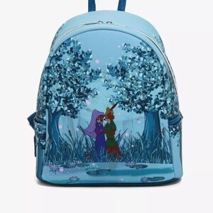 Loungefly Disney Robin Hood Maid Marian Forest Love Blue Mini Backpack Bag Brand New!