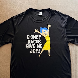 Disney inspired Joy from Inside Out Running Run shirt RunDisney on a T shirt, Performance shirt or Tank Top Bella Canvas 5K 10K 1/2 Marathon