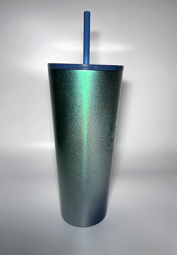 Starbucks 2021 10th Anniversary Iridescent Glitter 20oz Glass Tumbler