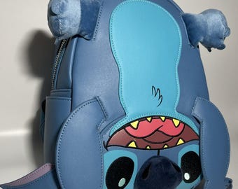 Loungefly Upside Down Stitch Mini Backpack, Lilo and Stitch  display picture 2