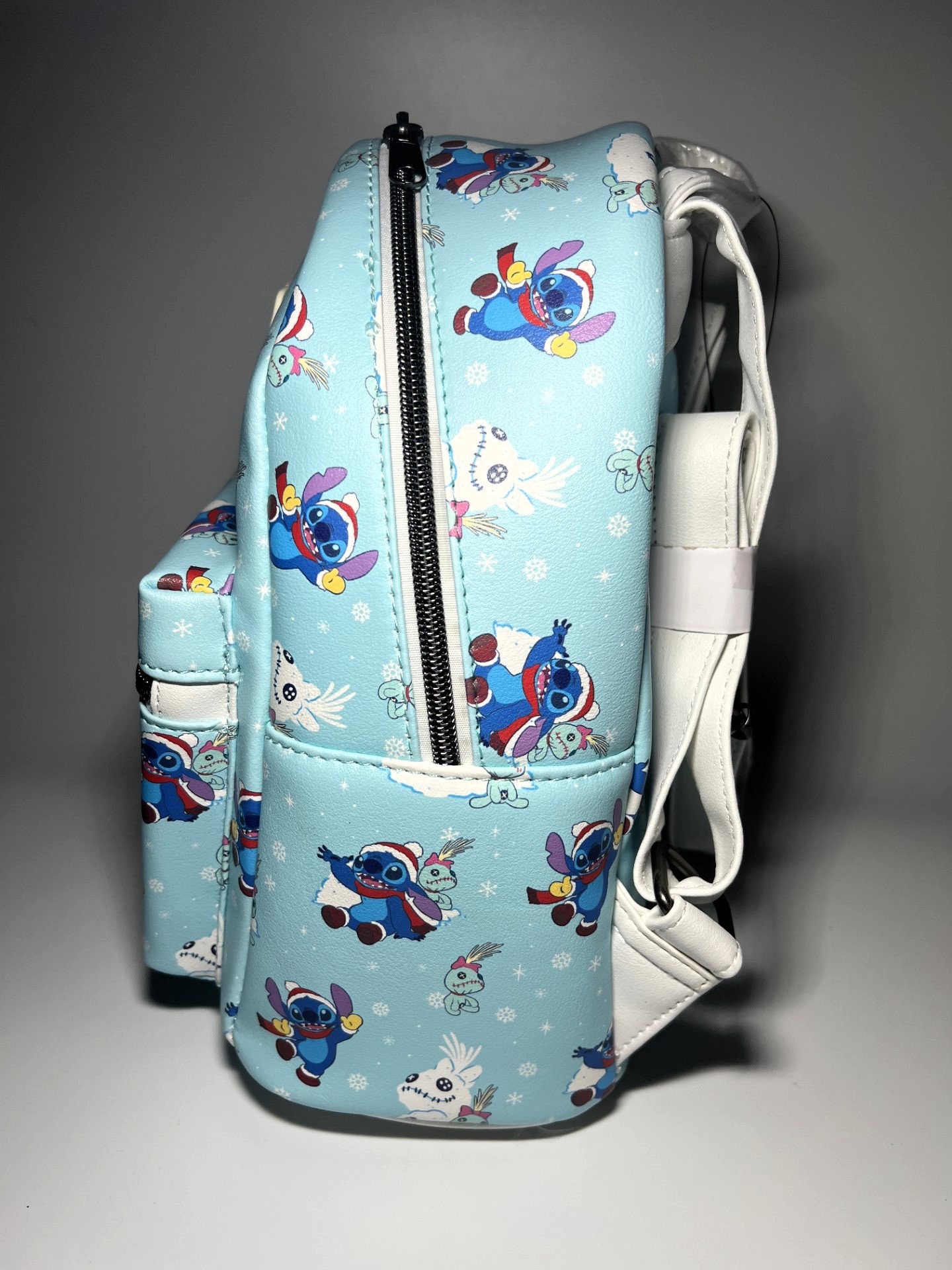 Loungefly Disney Snowman Backpack - Light Blue and Red Loungefly Disney Lilo & Stitch Snow Day Mini Backpack | Hot  main image 2