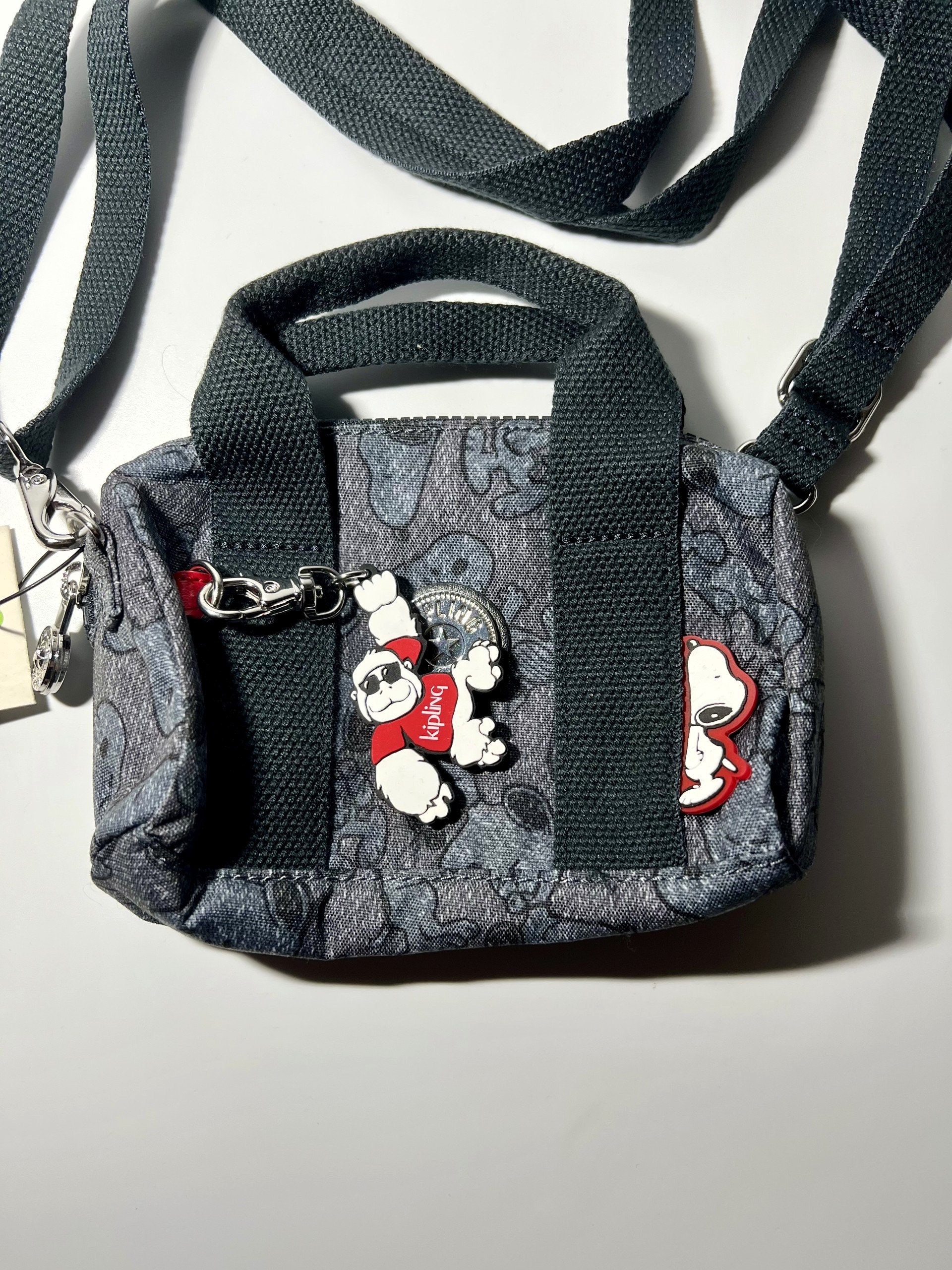 Kipling Peanuts Snoopy Doggy Denim Print Bina Mini Crossbody