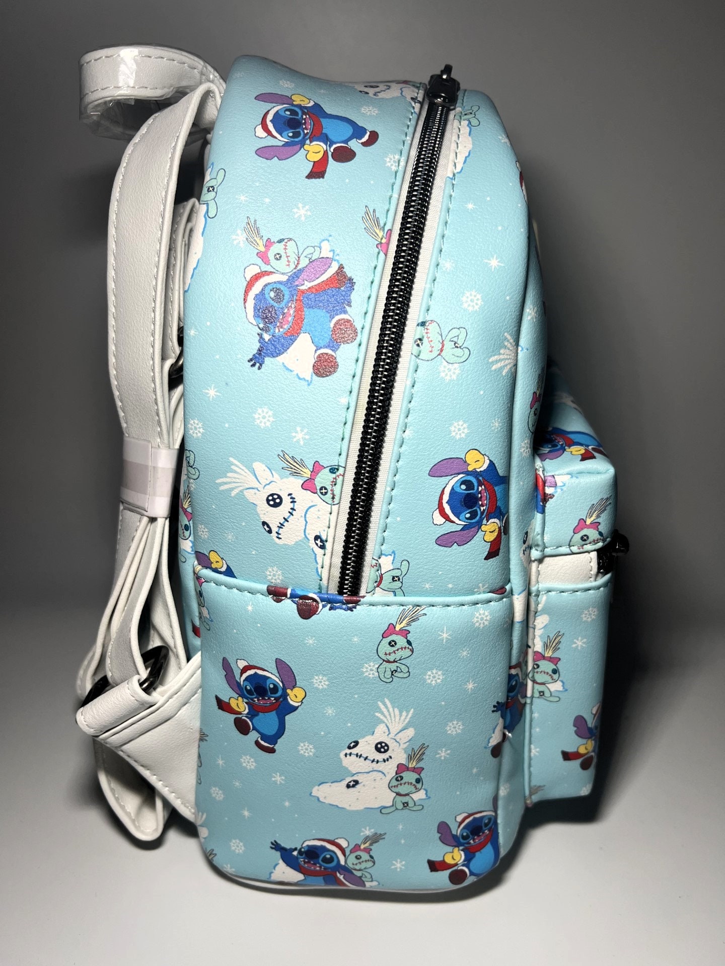 Loungefly Disney Lilo and Stitch Christmas Elf Stitch Mini‎ Backpack Loungefly Disney Stitch & Angel Holiday Tree Mini Backpack  main image 2