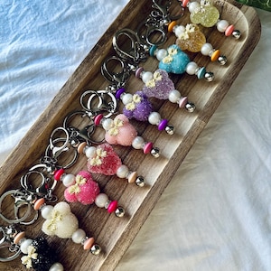 Mouse Bead Keychain / Silicone Bead Keychain / Purse Charm / Backpack Charm