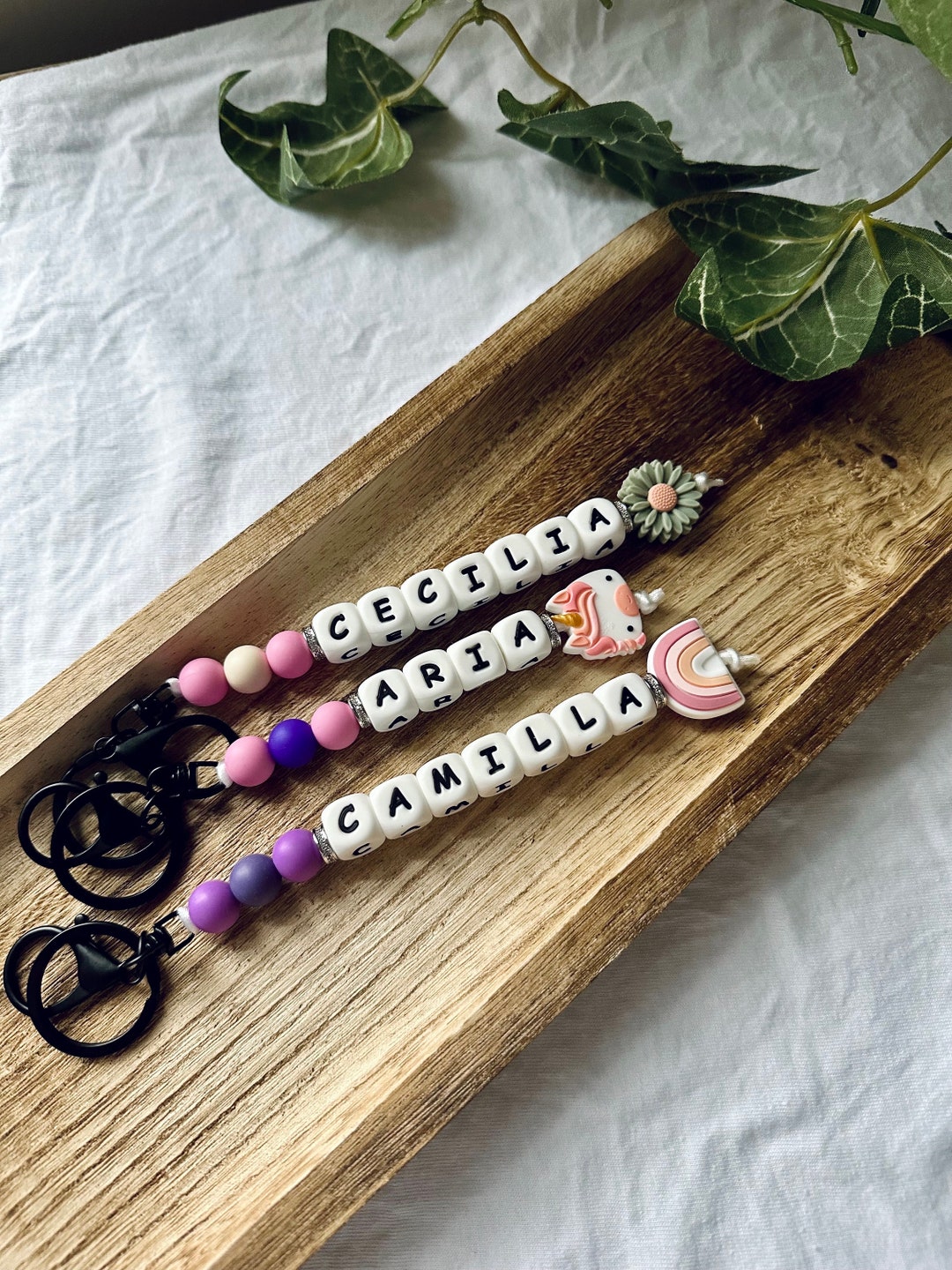 Build Your Own Keychain / Custom Keychain/ Silicone Keychain/ Diaper Bag/ Kids Name Keychain