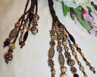 Beaded Boho Bookmark Charm – Unique Handmade Book Lover Gift