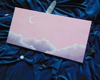 Pink Sky Painting Etsy