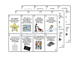 Multiple young men theme memorization cards