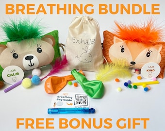 Mindful Breathing Exercise Bundle is a Fun and Creative Kids Gift and Stress Toy for Social Emotional Learning | Autism Toys |Anxiety Relief