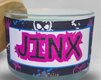 Jinx: Arcane Inspired 4-6 OZ Candle [Tropical Fruits and Smoke]