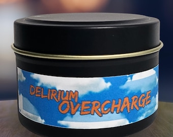 Delirium Overcharge: inspired by Sunset Overdrive 4-6 oz Candle [Energizing Citrus]
