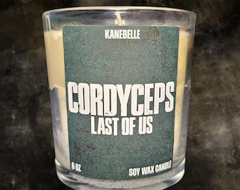Cordyceps Soy Wax Candle: The Last of Us Inspired, Coffee, Sandalwood (4-10 oz)