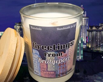 Greetings from Bridgeport: Sims 3 Inspired 4-6 oz Candle and Wax Melt [Jasmine, Amber, Vanilla]