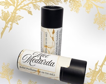 Mel Medarda: Arcane Inspired Solid and Liquid Perfume [Gardenia, Amber, Coconut] (.5 oz)