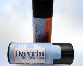 Davrin the Warden: Dragon Age Inspired Solid Perfume [Cedar, Sandalwood, Vanilla] (.5 oz)