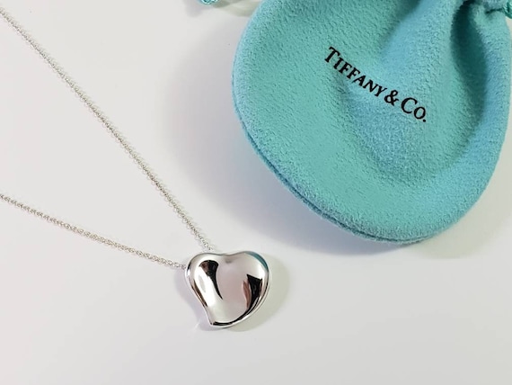 Tiffany Co Elsa Large Full Heart Necklace Etsy Canada
