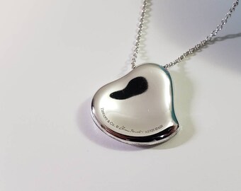Tiffany Co Elsa Large Full Heart Necklace