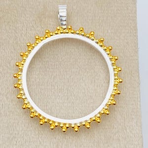 925 Sterling Silver Round Pendant setting prong jewelry Making Tools Coin Connector Blank Trays Pendant Nickel Free Bezel Coin Connector