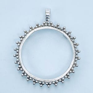 925 Sterling Silver Round Pendant setting prong jewelry Making Tools Coin Connector Blank Trays Pendant Nickel Free Bezel Coin Connector