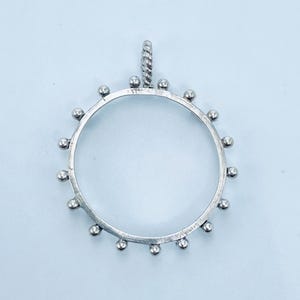 925 Sterling Silver Round Pendant setting prong jewelry Making Tools Coin Connector Blank Trays Pendant Nickel Free Bezel Coin Connector