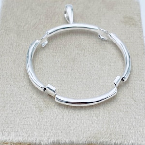 925 Sterling Silver Round Pendant setting prong jewelry Making Tools Coin Connector Blank Trays Pendant Nickel Free Bezel Coin Connector