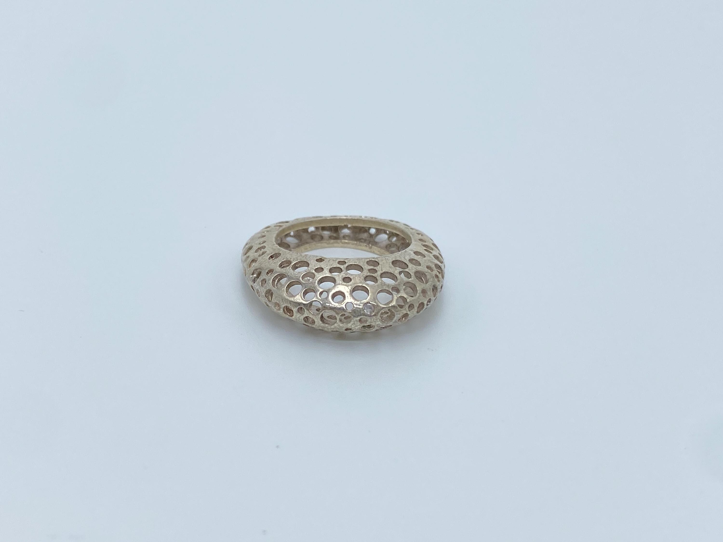 Handmade Melt Look Sterling Silver Ring: Unique 925 Hall Ring - Etsy