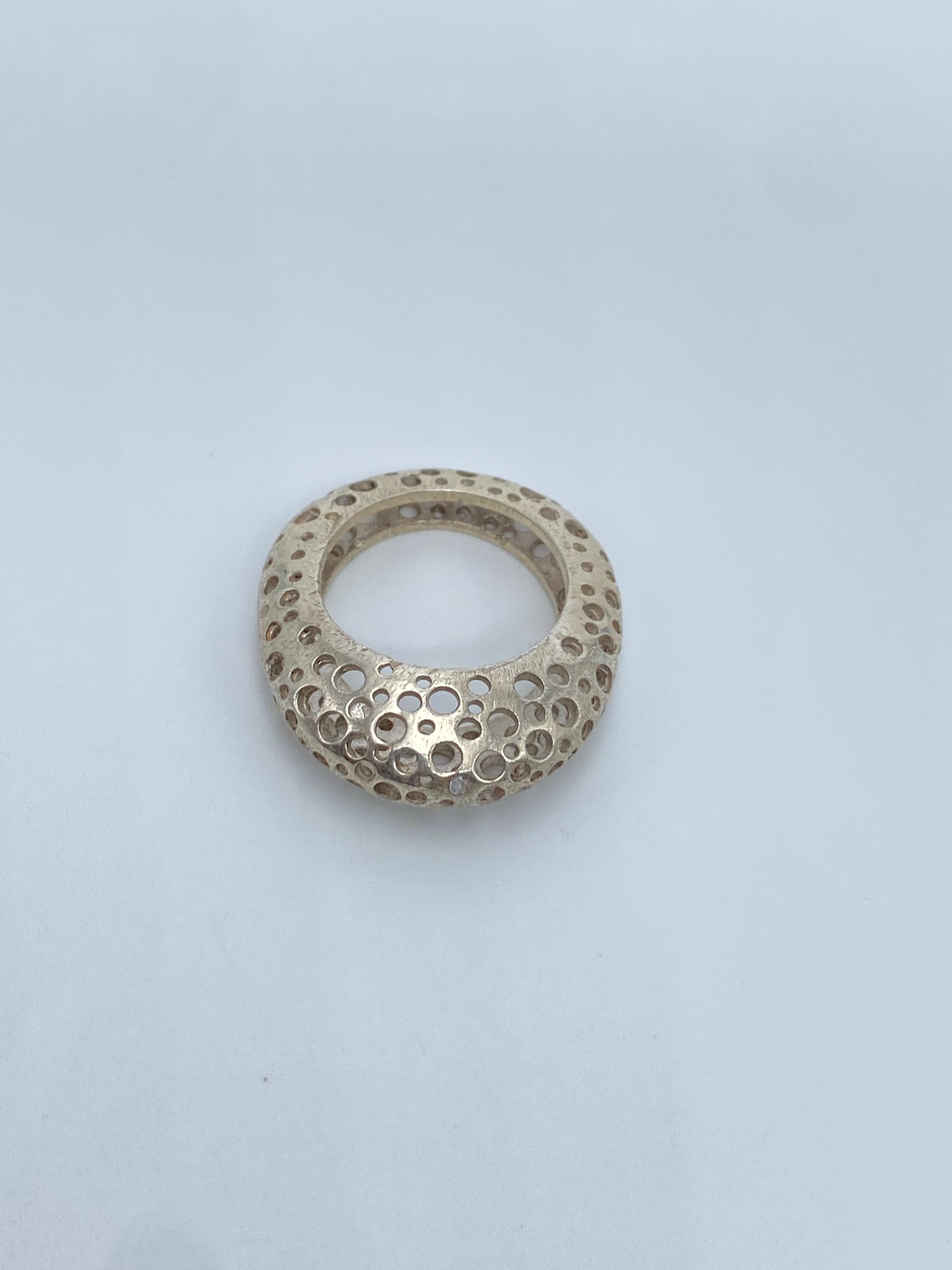 Handmade Melt Look Sterling Silver Ring: Unique 925 Hall Ring - Etsy