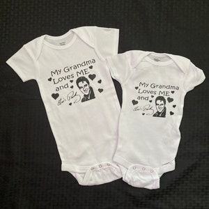 Grandma or Nana Loves Me & Elvis Baby Onesies/Bodysuit