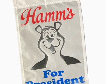 Hamm's Beer Bear For President Garden Yard Flag