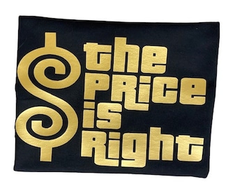 The Price Is Right Game Show Black T-Shirt with Gold Writing
