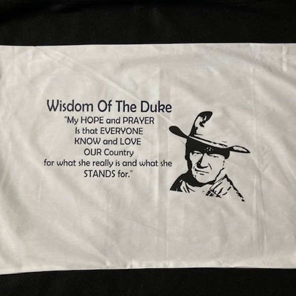Wisdom Of The Duke Old Western Pillow Covering