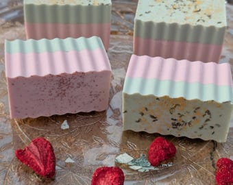 4.5 oz Strawberry Moon Prosperity Soap | Handmade Ritual Soap | French Clay | Abundance & Money Sweetening