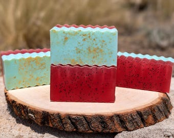 3.5 oz Strawberry Champagne Money Sweetening Ritual Soap | Strawberry Full Moon