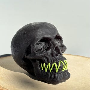Skull Candle Beeswax stitched mouth