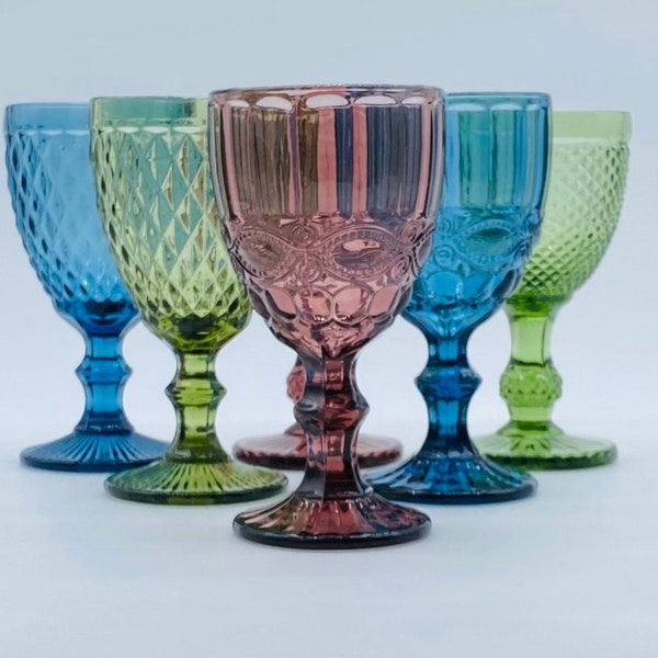 Bulk Colored Glassware Etsy