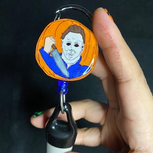 Michael Myers Lighter Holder, Handmade Halloween Inspired Retractable Lighter Leash