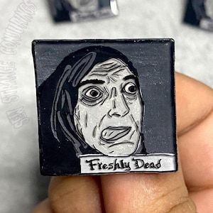 Young Frankenstein Inspired Igor Pin, Freshly Dead, Handmade Shrinky Dink Art, Handpainted, Spooky Nostalgic Gift