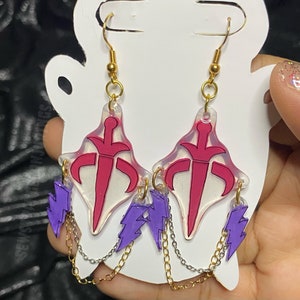 Taarna Earrings, Heavy Metal Inspired Jewelry, Handmade Gift, Sword Accessories