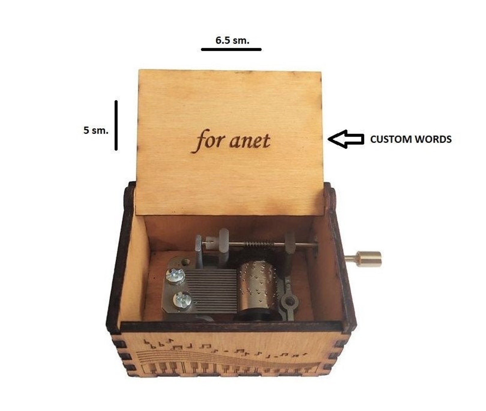Custom Engraved Music Box / Music Box Custom Song / Personalized Wooden