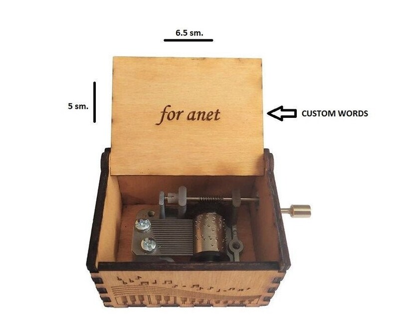 Custom Engraved Music Box / Music Box Custom Song / Personalized Wooden
