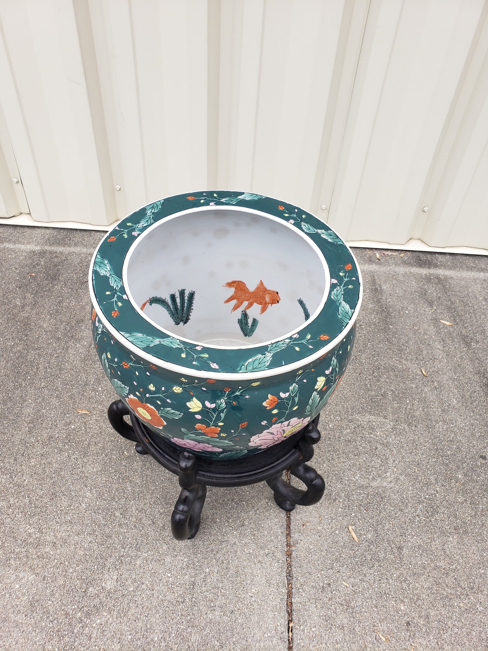 Vintage Koi Fish Bowl Planter Pair Jardiniere Oriental - Etsy