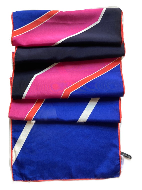 Talbots  Vintage Silk Scarf Long/ 67 INCH / Pink … - image 8