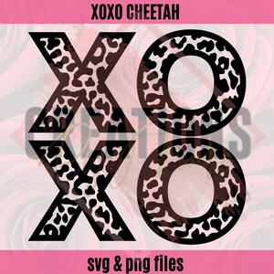 Fichiers svg et png guépard xoxo valentine