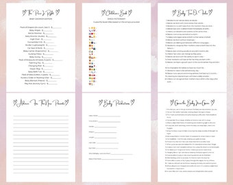 Printable Baby Shower Game Bundle: 13 Fun Activities (PDF)